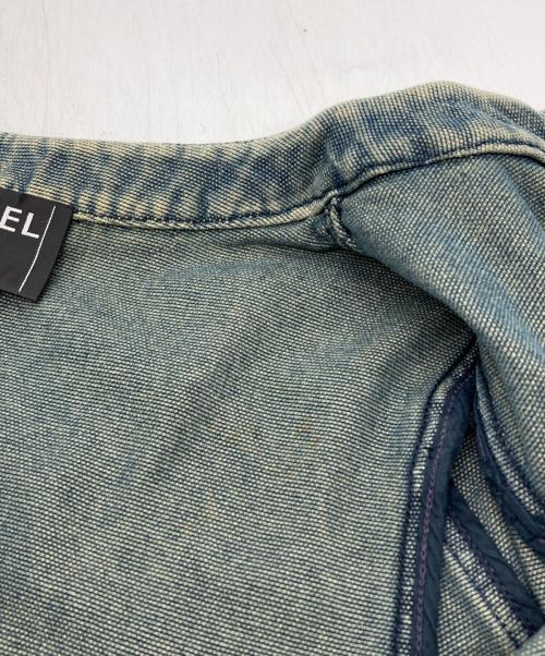 CHANEL（シャネル）CHANEL (シャネル) ココマークボタンデニムジャケット インディゴ サイズ:36の古着・服飾アイテム