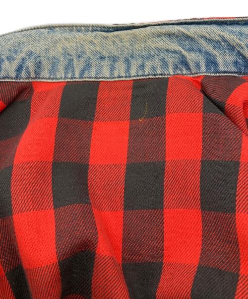 LEVI'S（リーバイス）LEVI'S (リーバイス) 裏チェックデニムジャケット インディゴ サイズ:表記無しの古着・服飾アイテム