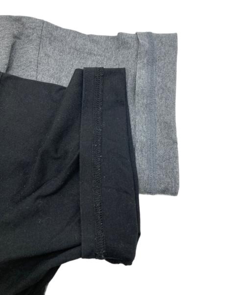 Onitsuka Tiger（オニツカタイガー）Onitsuka Tiger (オニツカタイガー) ドッキングデザインtシャツ ブラック×グレー サイズ:Ｌの古着・服飾アイテム