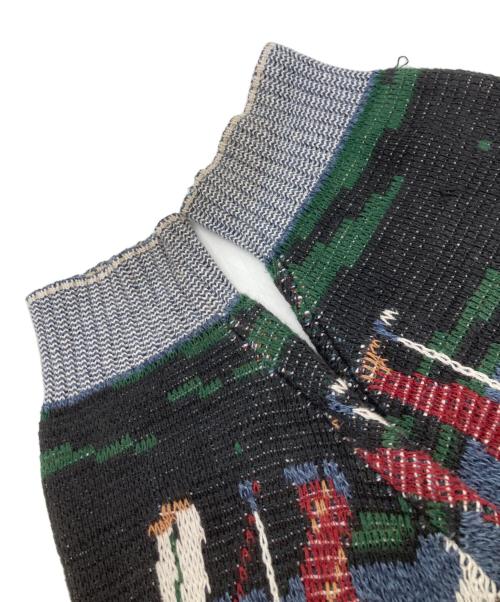 courtenay（コートニー）courtenay (コートニー) ゴルフ柄ニット ブルー サイズ:Ｌの古着・服飾アイテム