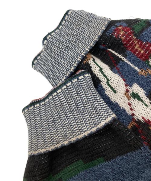 courtenay（コートニー）courtenay (コートニー) ゴルフ柄ニット ブルー サイズ:Ｌの古着・服飾アイテム