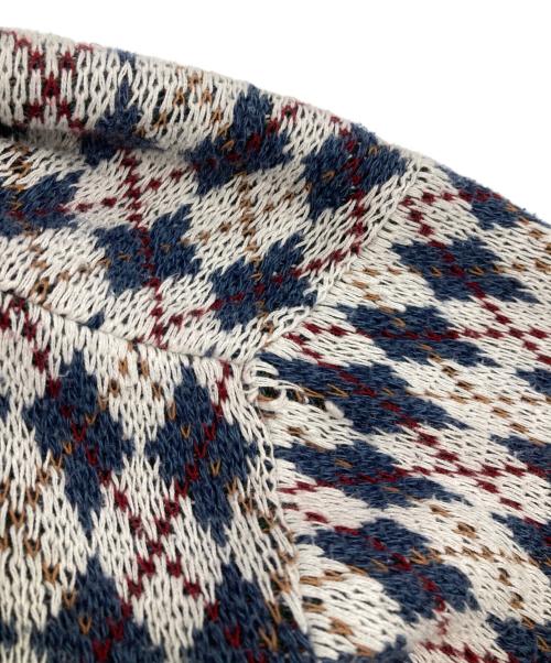 courtenay（コートニー）courtenay (コートニー) ゴルフ柄ニット ブルー サイズ:Ｌの古着・服飾アイテム