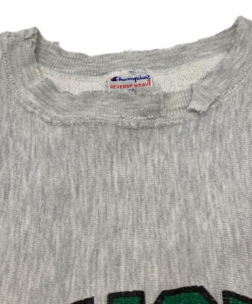 Champion（チャンピオン）Champion (チャンピオン) LOYOLAリバースウィーブスウェット グレー×グリーン サイズ:XLの古着・服飾アイテム