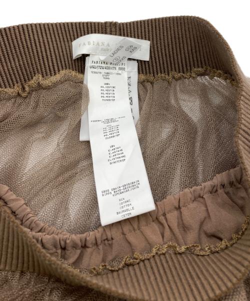 Fabiana Filippi（ファビアナフィリッピ）Fabiana Filippi (ファビアナフィリッピ) チュールスカート ブラウン サイズ:38の古着・服飾アイテム