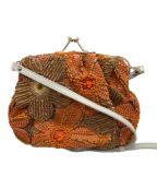 JAMIN PUECHジャマンピュエッシュ）の古着「がま口ショルダーバッグ」｜オレンジ