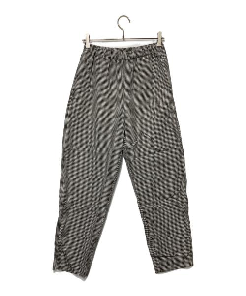 LOEFF（ロエフ）LOEFF (ロエフ) ウールチェックドローストリングボンタンパンツ ホワイト×ブラック サイズ:1の古着・服飾アイテム
