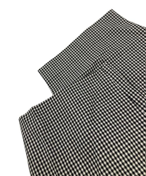 LOEFF（ロエフ）LOEFF (ロエフ) ウールチェックドローストリングボンタンパンツ ホワイト×ブラック サイズ:1の古着・服飾アイテム