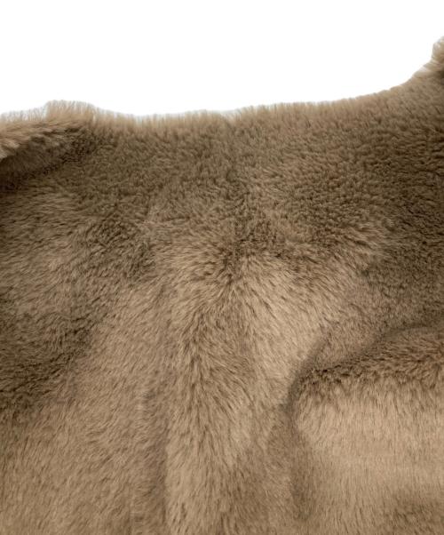 THREE DOTS（スリードッツ）THREE DOTS (スリードッツ) Double face fake fur reversible coat ブラウン サイズ:-の古着・服飾アイテム
