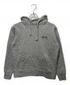 stussyステューシー）の古着「ロゴプリントフーディ」｜グレー