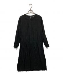 fog linen work（フォグリネンワーク）の古着「リネンワンピース」｜ブラック