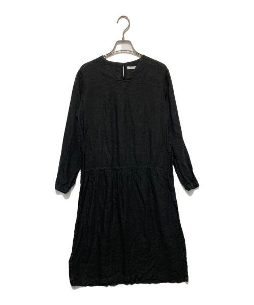 fog linen work（フォグリネンワーク）fog linen work (フォグリネンワーク) リネンワンピース ブラック サイズ:表記無しの古着・服飾アイテム