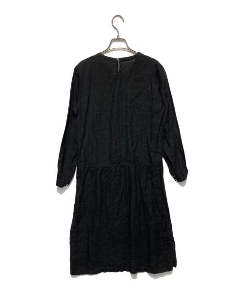 fog linen work（フォグリネンワーク）fog linen work (フォグリネンワーク) リネンワンピース ブラック サイズ:表記無しの古着・服飾アイテム