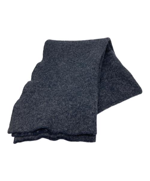 45R（フォーティファイブ・アール）45R (フォーティファイブ・アール) ドット柄マフラー ネイビー×グレーの古着・服飾アイテム