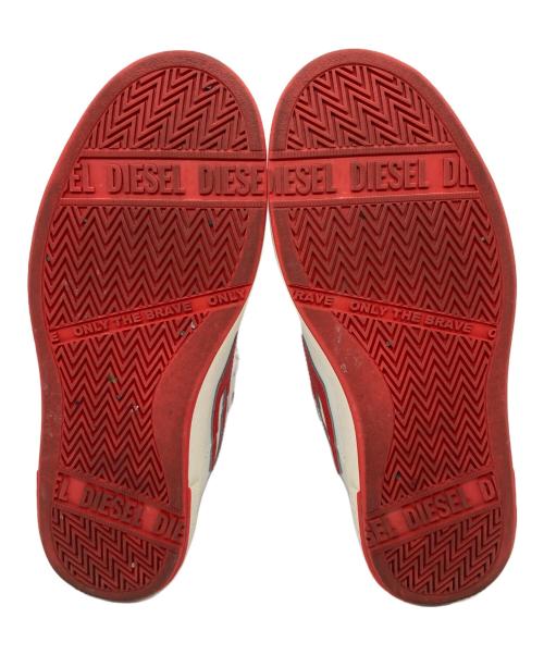 DIESEL（ディーゼル）DIESEL (ディーゼル) S-UKIYO MID ホワイト×レッド サイズ:25.5の古着・服飾アイテム