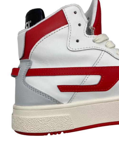 DIESEL（ディーゼル）DIESEL (ディーゼル) S-UKIYO MID ホワイト×レッド サイズ:25.5の古着・服飾アイテム