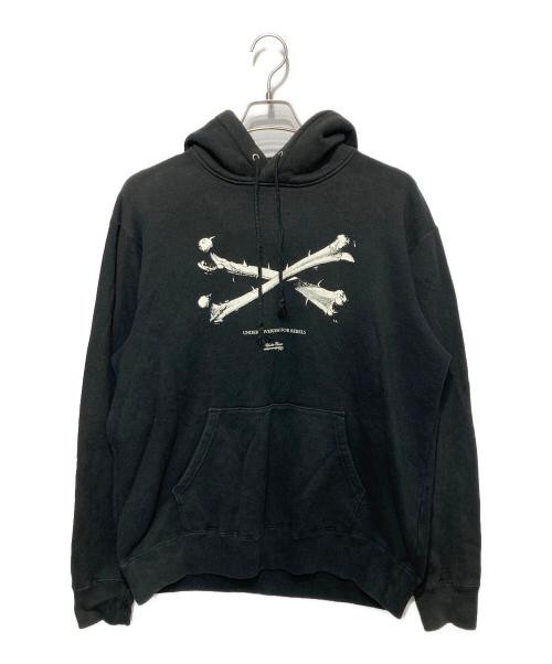 UNDERCOVER（アンダーカバー）UNDERCOVER (アンダーカバー) Cross thorn born HOODIE ブラック サイズ:４の古着・服飾アイテム