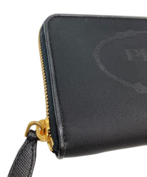 PRADA（プラダ）PRADA (プラダ) NYLON JACQUARD 財布 ブラックの古着・服飾アイテム
