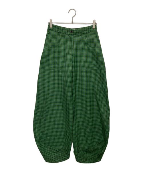 Henrik Vibskov（ヘンリック ヴィブスコフ）Henrik Vibskov (ヘンリック ヴィブスコフ) 総柄バルーンパンツ グリーン サイズ:Sの古着・服飾アイテム