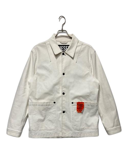 DIESEL（ディーゼル）DIESEL (ディーゼル) デニムワークジャケット ホワイト サイズ:Ｌの古着・服飾アイテム