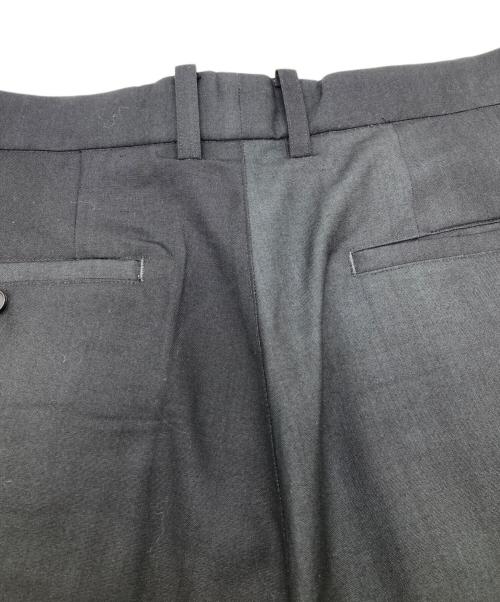 cornier（コルニエ）cornier (コルニエ) Super130's WORSTED WOOL 2-TUCK WIDE PANTS ブラック サイズ:Ｍの古着・服飾アイテム