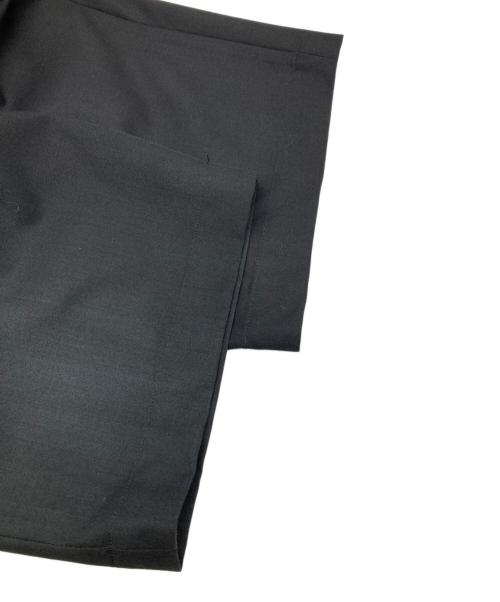 cornier（コルニエ）cornier (コルニエ) Super130's WORSTED WOOL 2-TUCK WIDE PANTS ブラック サイズ:Ｍの古着・服飾アイテム