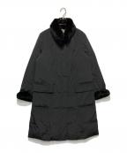 BURBERRY LONDONバーバリーロンドン）の古着「ラビットファーダウンコート」｜ブラック