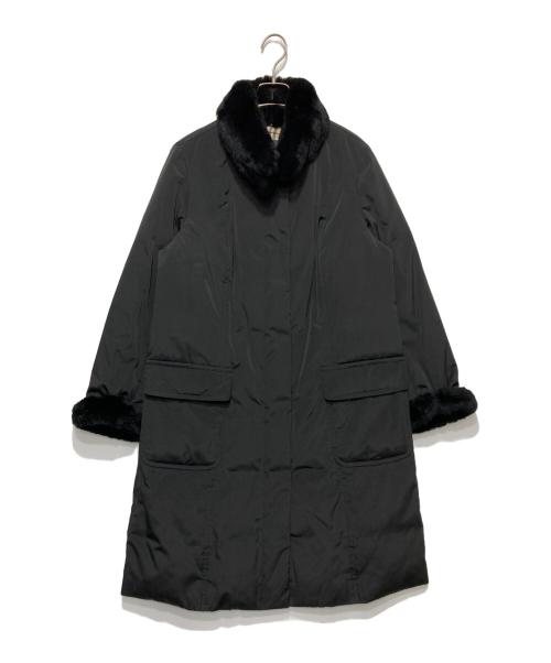 BURBERRY LONDON（バーバリーロンドン）BURBERRY LONDON (バーバリーロンドン) ラビットファーダウンコート ブラック サイズ:44の古着・服飾アイテム