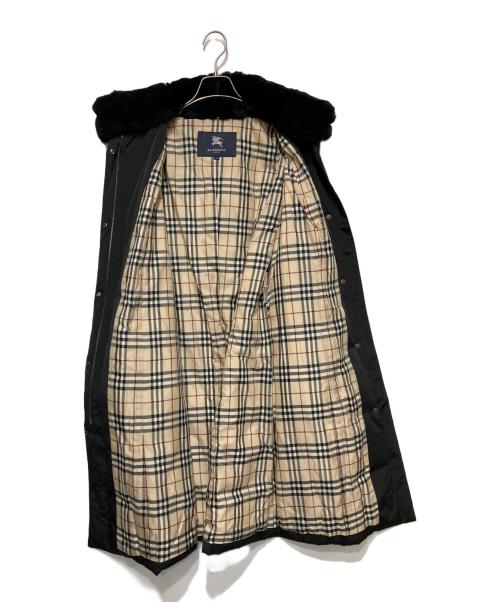 BURBERRY LONDON（バーバリーロンドン）BURBERRY LONDON (バーバリーロンドン) ラビットファーダウンコート ブラック サイズ:44の古着・服飾アイテム