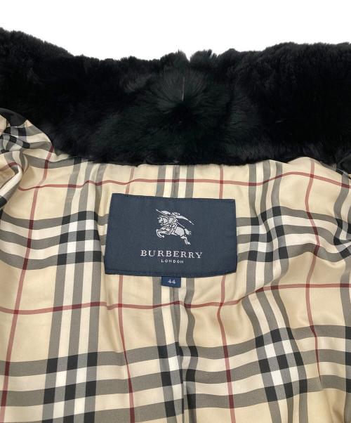 BURBERRY LONDON（バーバリーロンドン）BURBERRY LONDON (バーバリーロンドン) ラビットファーダウンコート ブラック サイズ:44の古着・服飾アイテム