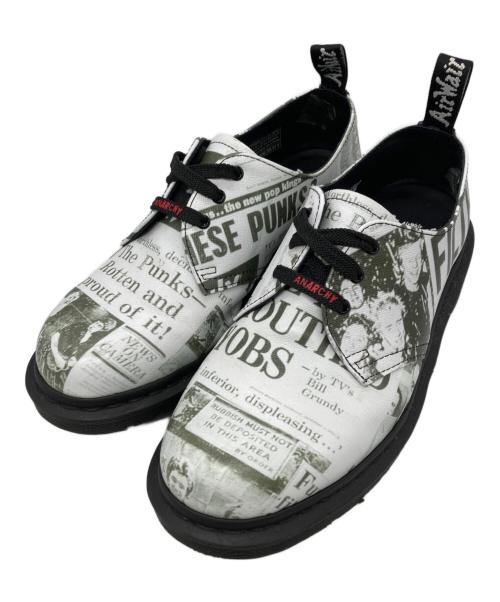 Dr.Martens（ドクターマーチン）Dr.Martens (ドクターマーチン) SEX PISTOLS (セックスピストルズ) 3ホールシューズ ホワイト サイズ:8の古着・服飾アイテム