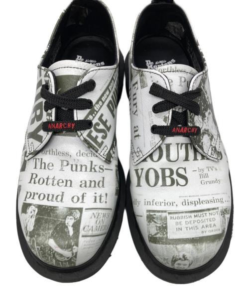 Dr.Martens（ドクターマーチン）Dr.Martens (ドクターマーチン) SEX PISTOLS (セックスピストルズ) 3ホールシューズ ホワイト サイズ:8の古着・服飾アイテム