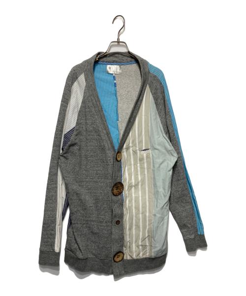 Dulcamara（ドゥルカマラ）Dulcamara (ドゥルカマラ) 異素材ロングカーディガン グレー サイズ:-の古着・服飾アイテム