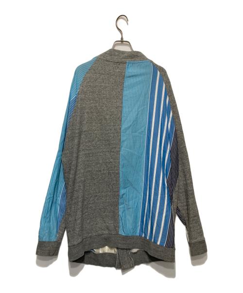 Dulcamara（ドゥルカマラ）Dulcamara (ドゥルカマラ) 異素材ロングカーディガン グレー サイズ:-の古着・服飾アイテム