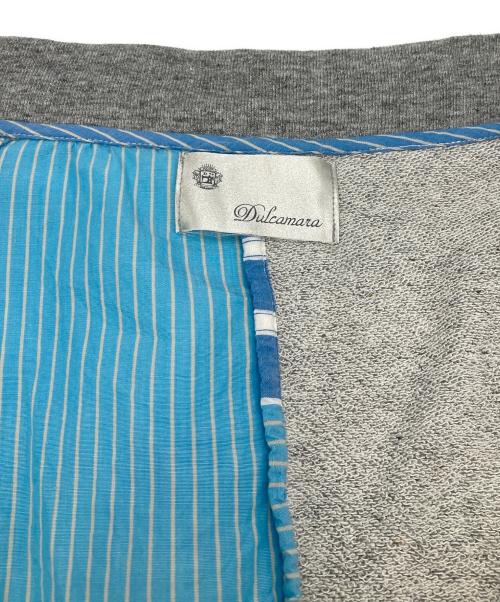 Dulcamara（ドゥルカマラ）Dulcamara (ドゥルカマラ) 異素材ロングカーディガン グレー サイズ:-の古着・服飾アイテム