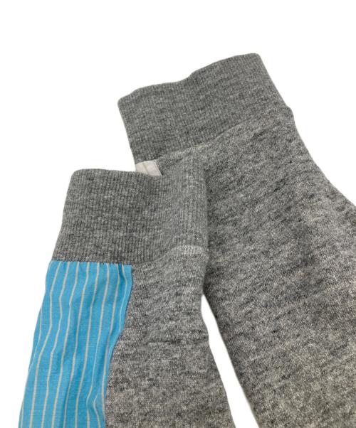 Dulcamara（ドゥルカマラ）Dulcamara (ドゥルカマラ) 異素材ロングカーディガン グレー サイズ:-の古着・服飾アイテム