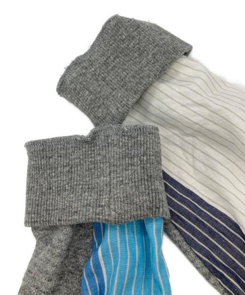 Dulcamara（ドゥルカマラ）Dulcamara (ドゥルカマラ) 異素材ロングカーディガン グレー サイズ:-の古着・服飾アイテム