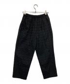 TSUHARU by samansa Mos2ツハル バイ サマンサモスモス）の古着「リングタイル刺繍パンツ」｜ブラック