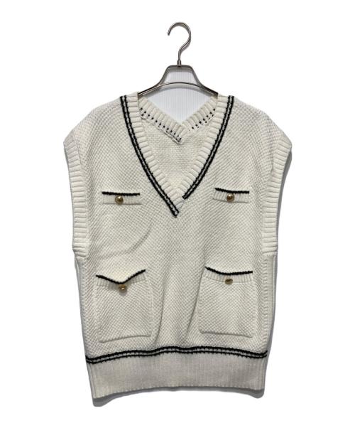 Apuweiser-riche（アプワイザーリッシェ）Apuweiser-riche (アプワイザーリッシェ) ニットベスト ホワイト サイズ:2の古着・服飾アイテム