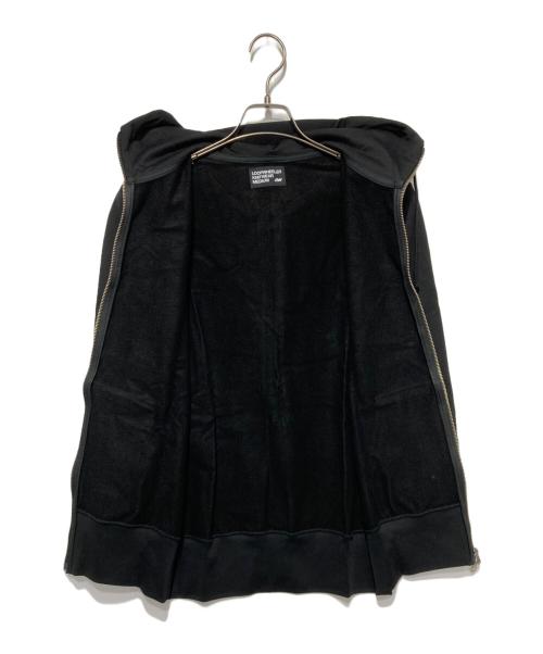 LOOPWHEELER（ループウィラー）LOOPWHEELER (ループウィラー) ウォシャブルウール100%ジップアップフーディ ブラック サイズ:Ｍの古着・服飾アイテム