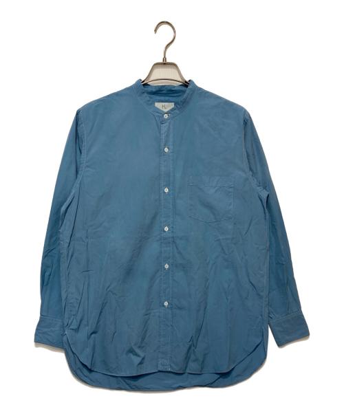 HERILL（ヘリル）HERILL (ヘリル) スビンコットンバンドカラーシャツ ブルー サイズ:2の古着・服飾アイテム