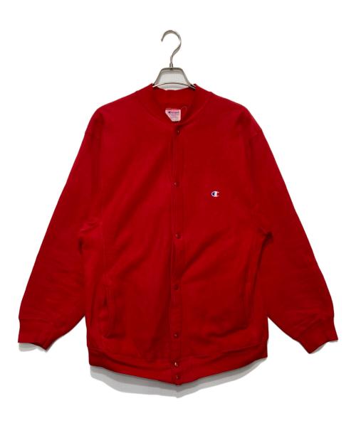 Champion REVERSE WEAVE（チャンピオン リバース ウィーブ）Champion REVERSE WEAVE (チャンピオン リバース ウィーブ) スナップボタンカーディガン レッド サイズ:XLの古着・服飾アイテム