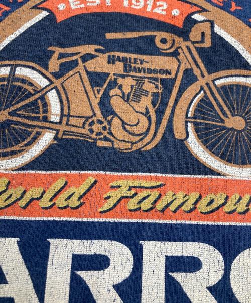 HARLEY-DAVIDSON（ハーレーダビッドソン）HARLEY-DAVIDSON (ハーレーダビッドソン) オールドプリントTシャツ ネイビー サイズ:2Xの古着・服飾アイテム