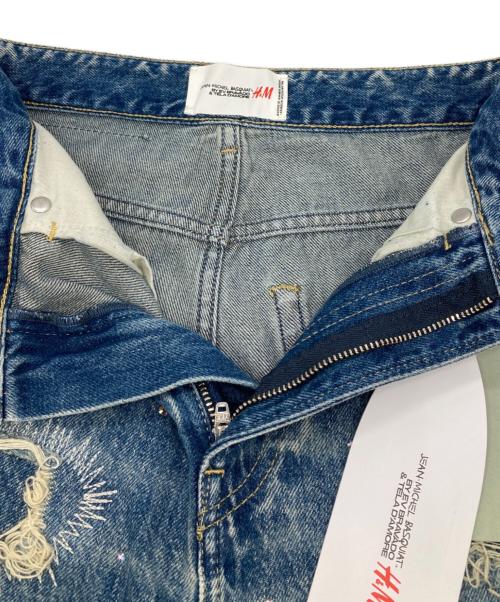 H&M（エイチアンドエム）H&M (エイチアンドエム) Jean-Michel Basquiat (ジャン ミシェル バスキア) ストレートリラックスドデニム インディゴ サイズ:26の古着・服飾アイテム