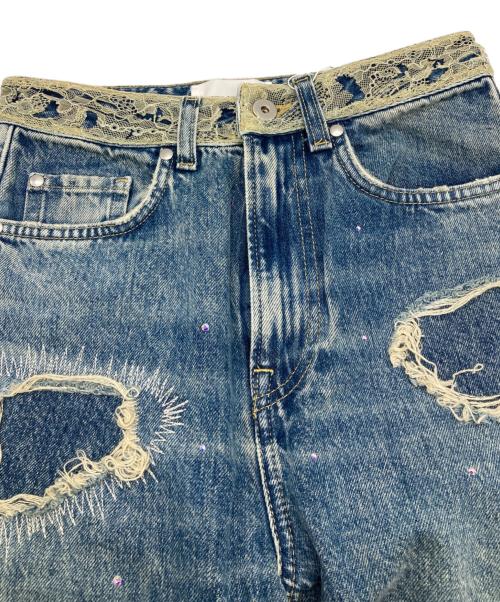 H&M（エイチアンドエム）H&M (エイチアンドエム) Jean-Michel Basquiat (ジャン ミシェル バスキア) ストレートリラックスドデニム インディゴ サイズ:26の古着・服飾アイテム