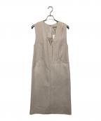 JUSGLITTYジャスグリッティー）の古着「切り替えパイピングジャンスカ」｜ベージュ