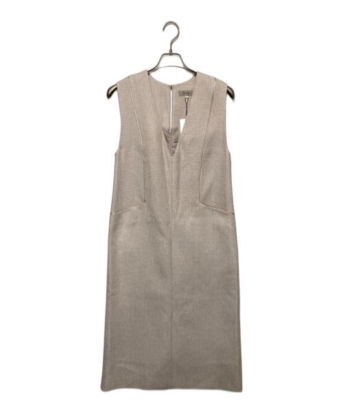 JUSGLITTY（ジャスグリッティー）JUSGLITTY (ジャスグリッティー) 切り替えパイピングジャンスカ ベージュ 未使用品の古着・服飾アイテム