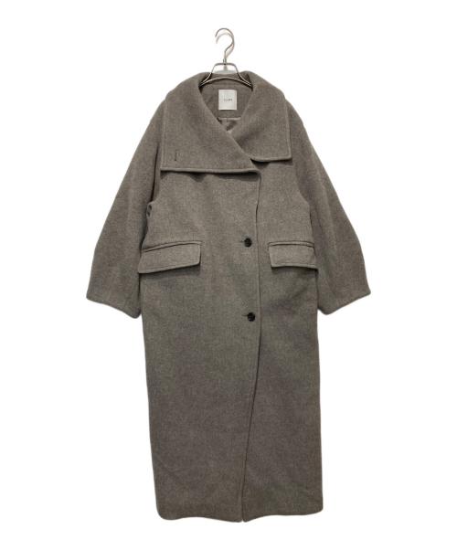CLANE（クラネ）CLANE (クラネ) UP NECK OVER DOUBLE COAT グレー サイズ:1の古着・服飾アイテム