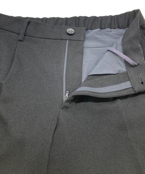 Paul Stuart（ポールスチュアート）Paul Stuart (ポールスチュアート) ウールライクサージワイドテーパードパンツ ブラック サイズ:46の古着・服飾アイテム