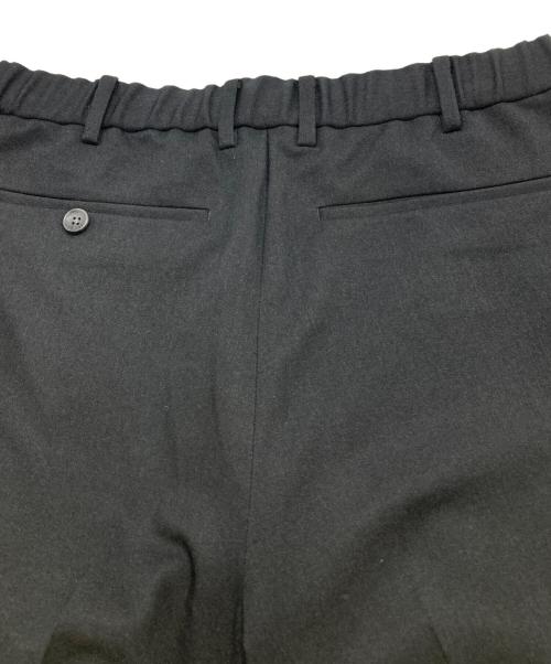 Paul Stuart（ポールスチュアート）Paul Stuart (ポールスチュアート) ウールライクサージワイドテーパードパンツ ブラック サイズ:46の古着・服飾アイテム