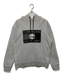 Timberland×TOMMY HILFIGER（ティンバーランド×トミーヒルフィンガー）の古着「プルオーバーパーカー」｜グレー